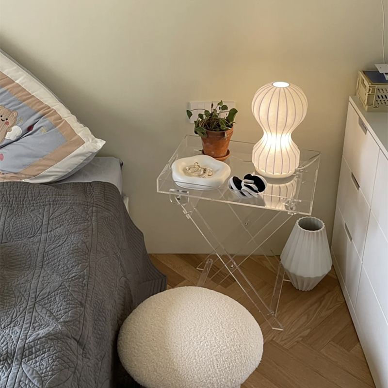 23,62 "tavolo da gambe a croce alta tavola acrilica accento laterale per soggiorno