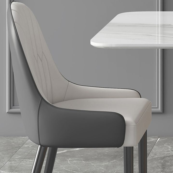 Modern Sintered Stone Dining Room Set with Rectangle Top and Gold Base Furniture Set Clearhalo 'Dining Room Sets' 'Dining Tables & Seating' 'dining_room_set' 'furn' 'furn_dining_room_set' 'Furniture' 'furniture_dining_room_set' 'Kitchen & Dining Furniture' 'kitchen&dining_furn' 'kitchen' 1200x1200_9aab7911-085c-4e82-a016-8ff1a1326c2d