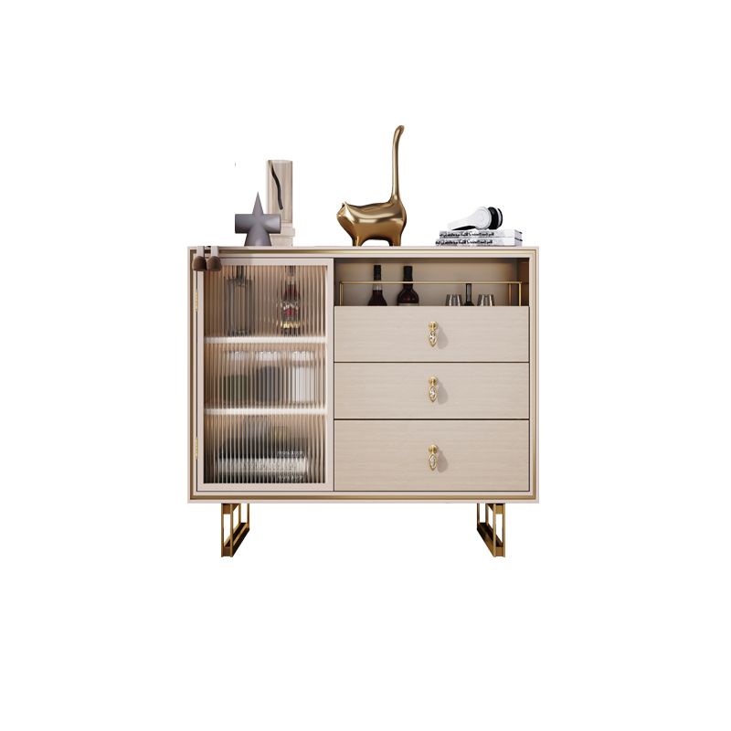 Porte di vetro contemporanea Sideboard a buffet bianco scheda laterale
