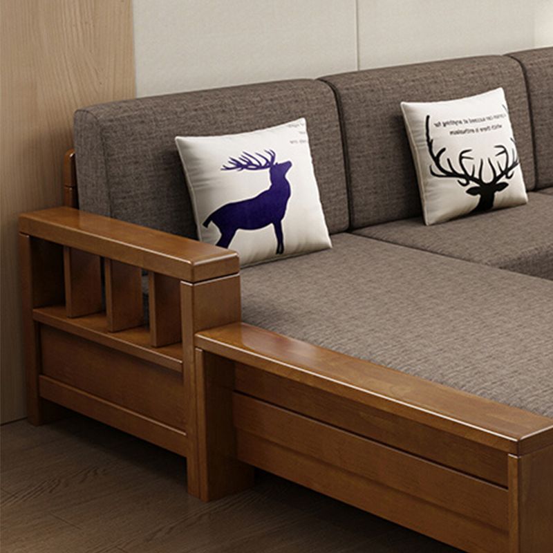 Rubberwood Contemporary Slipcovered Square Arm Sofa for Living Room Clearhalo 'furn' 'furn_sofas' 'Furniture' 'Living Room Furniture' 'Sofa' 'sofas' 1200x1200_9aade862-da70-4844-bfb7-9b58bdf62334