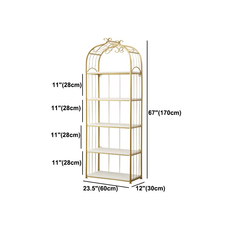 Glam Style Gold Bookshelf Metal Open Shelf Bookcase for Home Clearhalo 'Bookcases' 'furn' 'furn_bookcases' 'Furniture' 'furniture_bookcases' 'Office Furniture' 1200x1200_9ab0f04e-5670-4218-8baa-89c41e96f6be