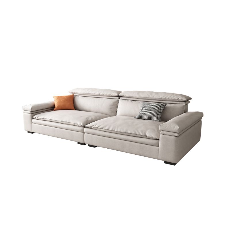 Sofa de bras carré de salon de faux cuir résistant aux taches stationnaires