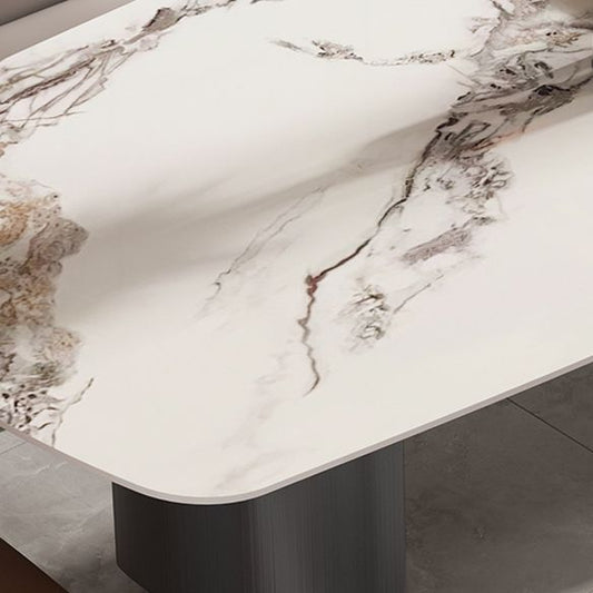 Minimalist Style Dining Table Set with Rectangle Shape Table and Upholstery Chairs Clearhalo 'Dining Room Sets' 'Dining Tables & Seating' 'dining_room_set' 'furn' 'furn_dining_room_set' 'Furniture' 'furniture_dining_room_set' 'Kitchen & Dining Furniture' 'kitchen&dining_furn' 'kitchen' 1200x1200_9ab2c1f3-462c-4086-ae2a-ca9015aa4f48