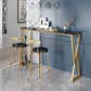 Contemporary Round Bar and Counter Stool Metal Stool with 4 Gold Legs Clearhalo 'Bar Furniture' 'Bar Stools' 'bar_stools' 'furn' 'furn_bar_stools' 'Furniture' 'furniture_bar_stools' 'Kitchen & Dining Furniture' 1200x1200_9ab2cb0d-23b9-4cec-90a5-5a62ce9d866f