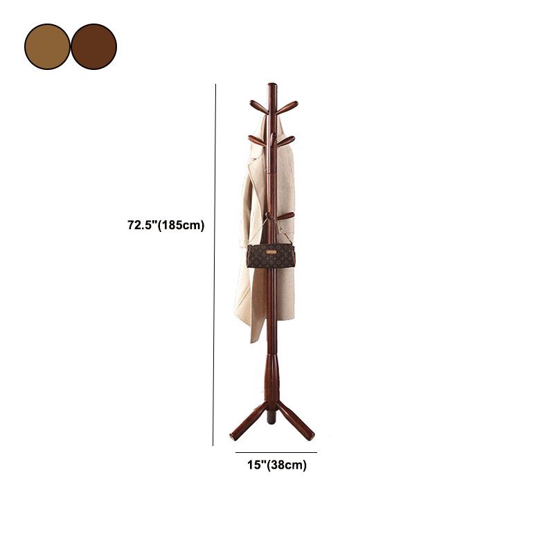 Traditionelle Hall -Ständerholzhaken enthalten freistehende Eingangs -Kit -Kleiderbügel