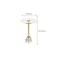 Glam Sofa Side Accent Table Plastic Clear Round Living Room Corner Table