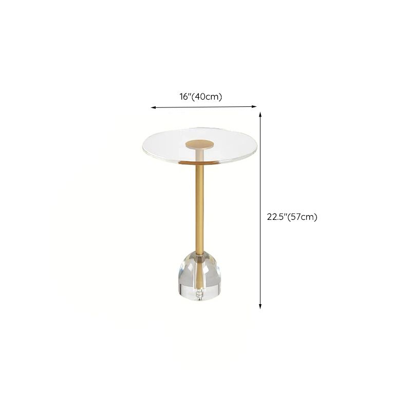 Glam Sofa Side Accent Table Plastic Clear Round Living Room Corner Table Clearhalo 'Coffee & Accent Tables' 'End & Side Tables' 'end_side_tables' 'furn' 'furn_end_side_tables' 'Furniture' 'Living Room Furniture' 1200x1200_9ab9047b-652a-4cd6-9b72-ea4c1923f14c