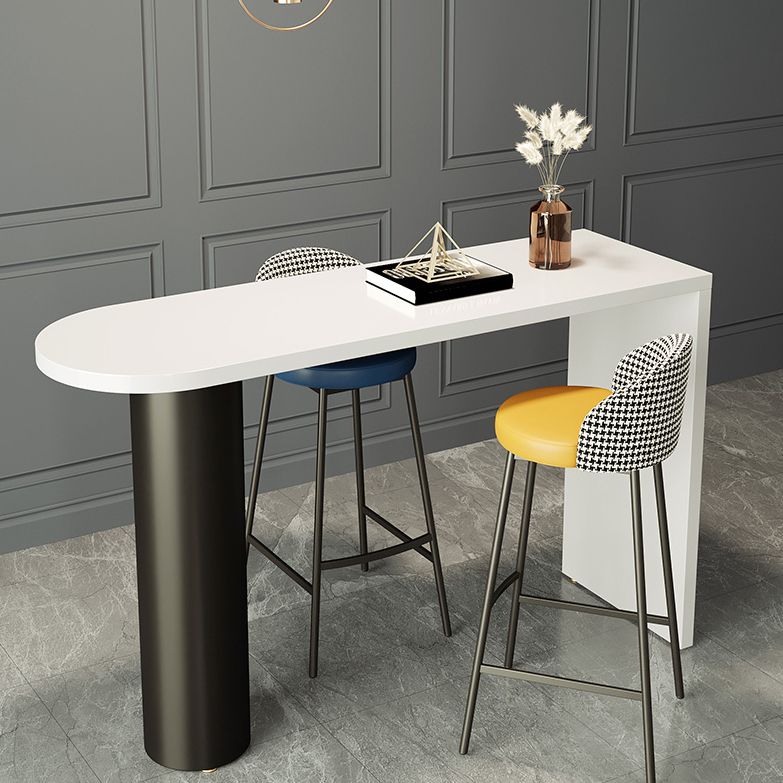 Contemporary Free Form Pub Set 1/3/4 Pieces Solid Wood Bar Table with Metal Stools Clearhalo 'Bar Furniture' 'furn' 'furn_home_bar_bar_sets' 'Furniture' 'Home Bars & Bar Sets' 'home_bar_bar_sets' 'Kitchen & Dining Furniture' 1200x1200_9ab91c78-59ee-47e6-8937-75224cbc5ff5
