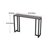 Industrial Black Iron Bar Dining Table with Grey Stone Rectangle Indoor Bistro Table Clearhalo 'Bar Furniture' 'Bar Tables' 'bar_tables' 'furn' 'furn_bar_tables' 'Furniture' 'furniture_bar_tables' 'Kitchen & Dining Furniture' 1200x1200_9ab93eeb-fba1-4454-a0ef-788816e7c06f