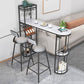 Free Form Bar Set 1/2/3 Pcs Stone and Iron Bar Table with Armless Bar Stools Clearhalo 'Bar Furniture' 'furn' 'furn_home_bar_bar_sets' 'Furniture' 'Home Bars & Bar Sets' 'home_bar_bar_sets' 'Kitchen & Dining Furniture' 1200x1200_9abac8c8-3045-4d0f-94f2-25be4c777e66