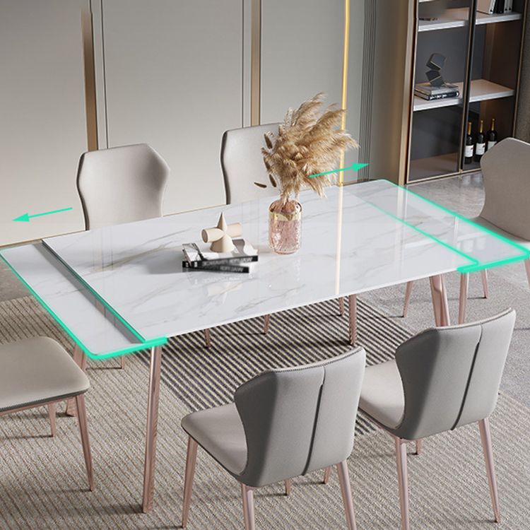 Luxury 1/4/5/7 Pieces Extendable Dining Set Sintered Stone Rectangle Dining Table Set Clearhalo 'Dining Room Sets' 'Dining Tables & Seating' 'dining_room_set' 'furn' 'furn_dining_room_set' 'Furniture' 'furniture_dining_room_set' 'Kitchen & Dining Furniture' 'kitchen&dining_furn' 'kitchen' 1200x1200_9abadd43-fe48-4109-a61e-ea9dc2644e6e
