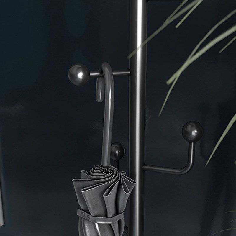 Metal Entry Hall Tree Marble Base Coat Hanger met 7 haken, 70,86 "H