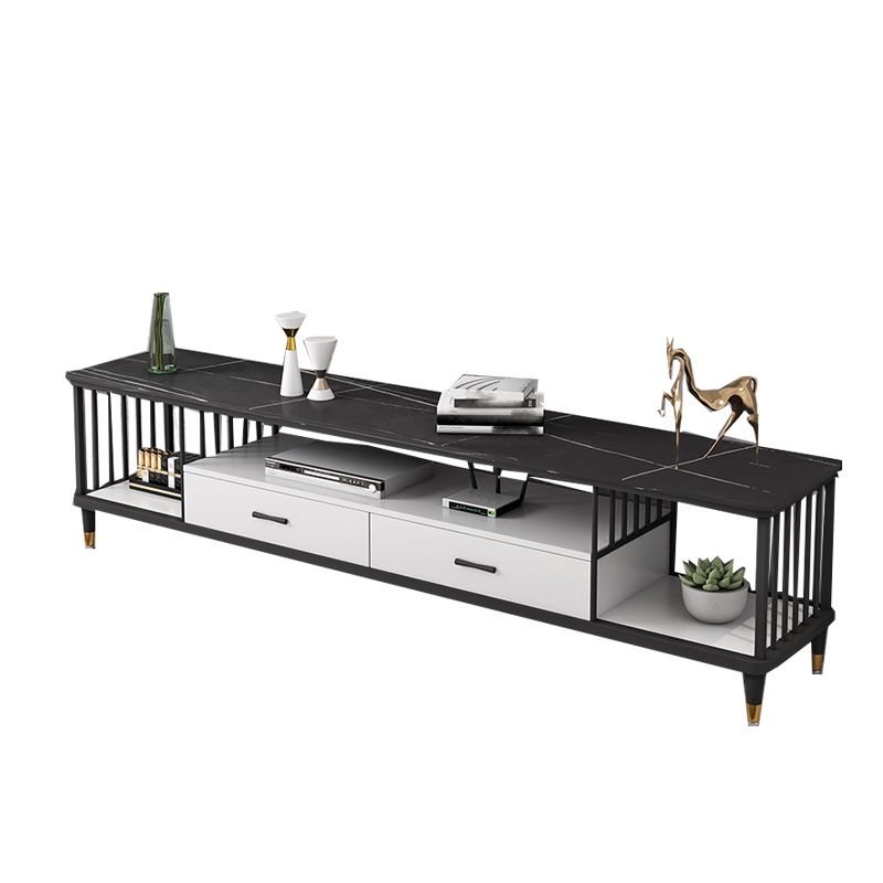 Italiaans rockboard tv -kast modern eenvoudige kleine familie woonkamer marmeren tv -standaard