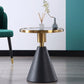 22" Tall Glam Round Marble Single Side End Table With Single Base Clearhalo 'Coffee & Accent Tables' 'End & Side Tables' 'end_side_table' 'end_side_tables' 'furn' 'furn_end_side_tables' 'Furniture' 'furniture_end_side_table' 'Living Room Furniture' 1200x1200_9abcf04e-f76f-43c3-8474-e03b5ce05eab