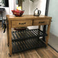 Industrial Rolling Kitchen Cart Wood Rectangular Kitchen Island Cart Clearhalo 'furn' 'furn_kitchen_islands_carts' 'Furniture' 'Kitchen & Dining Furniture' 'Kitchen Islands & Carts' 'kitchen_islands_carts' 1200x1200_9abcf3c0-66a2-427d-a0df-0101fcd07ff4