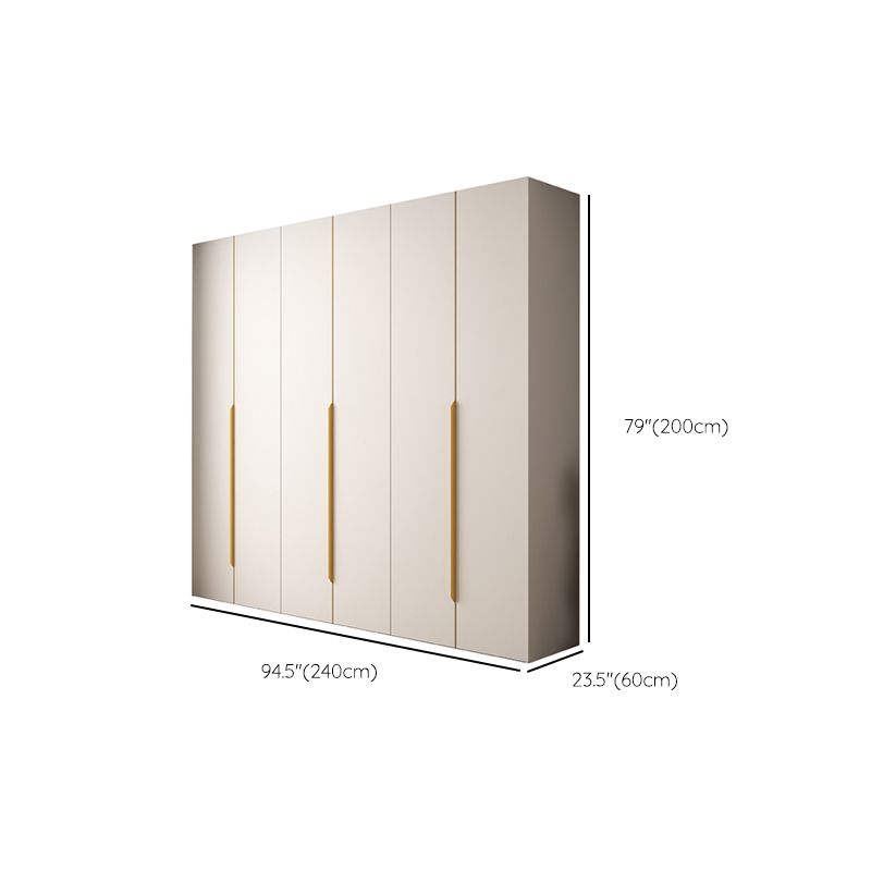 Moderne scharnierende garderobe -kast Wit gemanipuleerde houten garderobe armoire