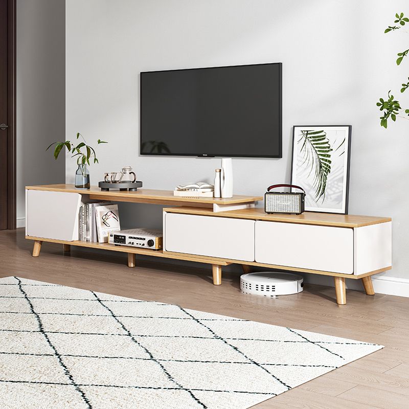 Engineered Wood TV Stand Console with Cabinet 2-Drawer TV Media Stand Clearhalo 'furn' 'furn_tv_stands_entertainment_centers' 'Furniture' 'Living Room Furniture' 'TV Stands & Entertainment Centers' 'TV Stands & Media Storage Furniture' 'tv_stands_entertainment_centers' 1200x1200_9abdc42e-f93f-4bef-9fc9-93648cbb10b9