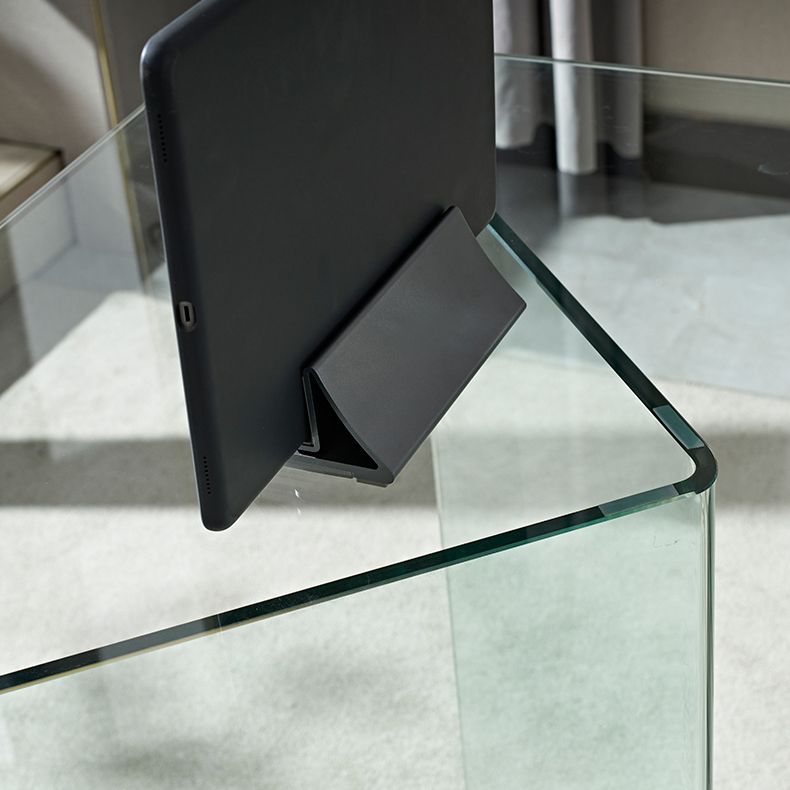 Rectangle Double Pedestal Home Furniture Clear Glass Dining Room Collection Clearhalo ' dining_table' 'Dining Tables & Seating' 'Dining Tables' 'furn' 'furn_dining_table' 'Furniture' 'furniture_dining_table' 'Kitchen & Dining Furniture' 'kitchen&dining_furn' 'kitchen' 'kitchen_dining_table' 1200x1200_9ac0356e-319e-48c7-8042-d6cb734befb4