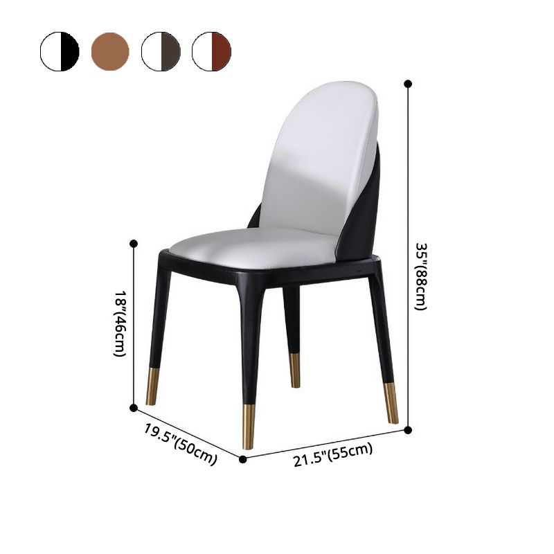 Contemporary Restaurant Parsons Side Chair Leather Dining Chair Clearhalo ' kitchen&dining_furn' 'Dining Chairs' 'Dining Tables & Seating' 'dining_chair' 'furn' 'furn_dining_chair' 'Furniture' 'furniture_dining_chair' 'Kitchen & Dining Furniture' 'kitchen' 1200x1200_9ac10b6f-9f91-48b1-ad63-99ff30bb24f8