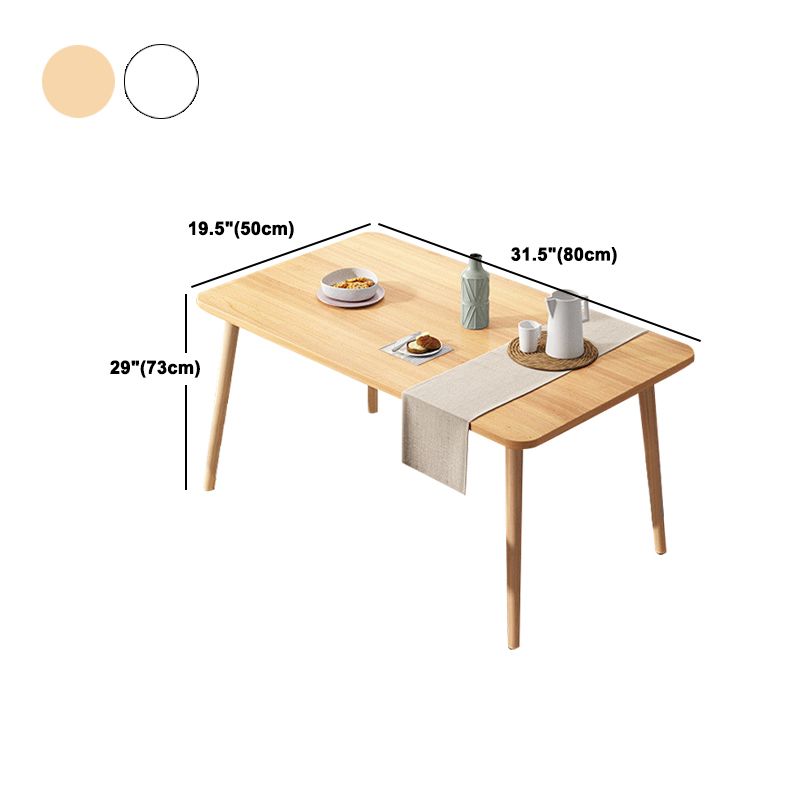 Modern Dining Set 1/5 Pcs Wood Dining Table with Armless Chairs