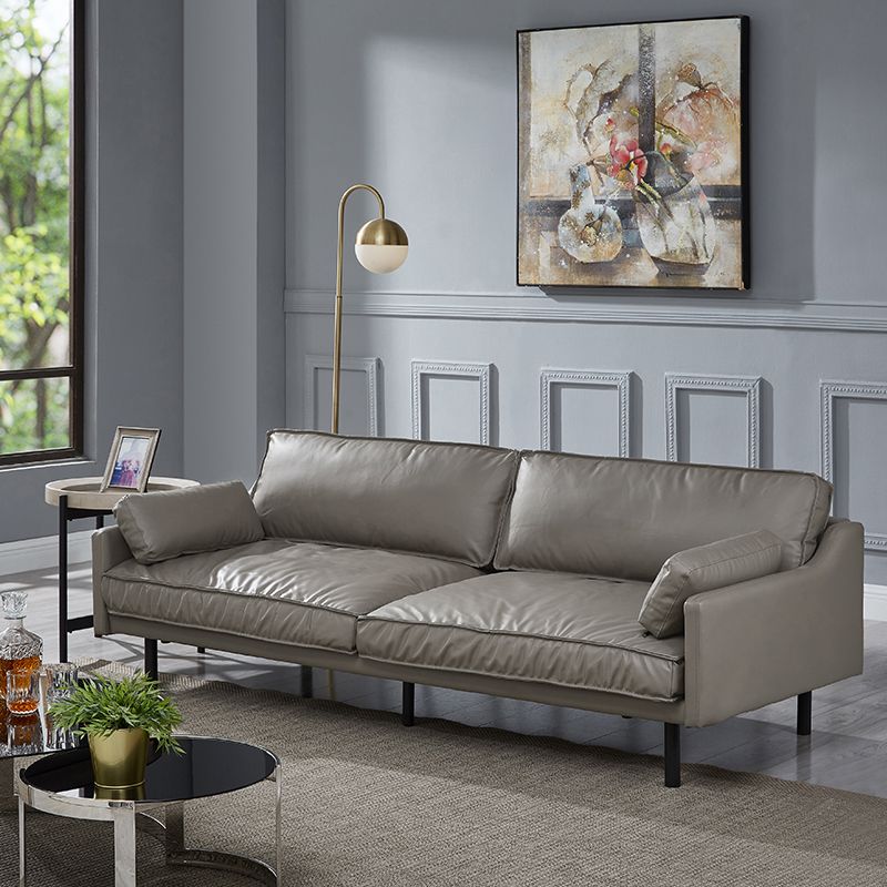 Moderno divano braccio top cuscino in pelle vera e propria