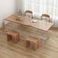 Rectangle Double Pedestal Dining Table Modern Wood Table for Dining Room Clearhalo 'Dining Tables & Seating' 'Dining Tables' 'dining_table' 'furn' 'furn_dining_table' 'Furniture' 'Kitchen & Dining Furniture' 1200x1200_9ac307f0-e781-44e2-947e-6995c46c0c33