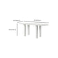 Modern White Dining Table Solid Wood Dinner Table for Dining Room