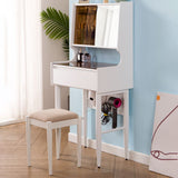 Mirrored Glass Drawers Make-up Vanity with Storage for Bedroom Clearhalo 'Bedroom Furniture' 'furn' 'furn_makeup_vanities' 'Furniture' 'Makeup Vanities' 'makeup_vanities' 1200x1200_9ac4c40a-98e3-4337-a049-eec26089f896