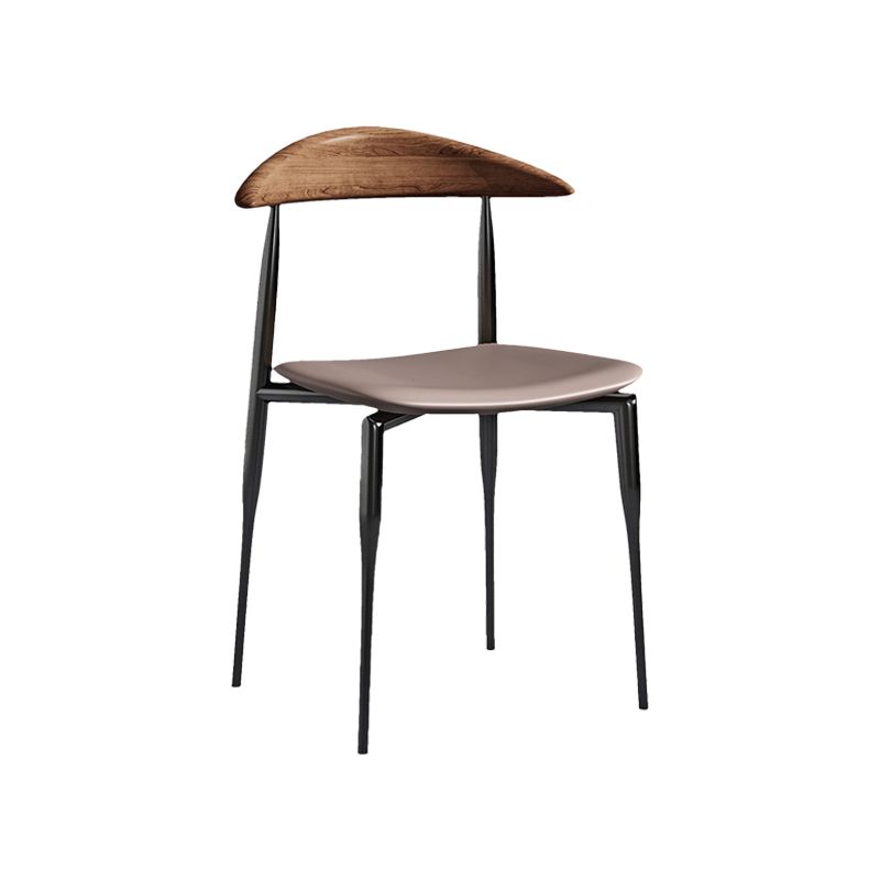 Industrial Armless Dining Chair Kitchen Open Back Side Chair Clearhalo 'Dining Chairs' 'Dining Tables & Seating' 'dining_chair' 'furn' 'furn_dining_chair' 'Furniture' 'Kitchen & Dining Furniture' 1200x1200_9ac8179a-345d-45d3-a7b0-93b7ff62fc78