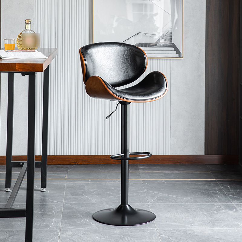 Modern Liftable Bar-stool PU Leather Counter Bar Stool with Metal Legs Clearhalo 'Bar Furniture' 'Bar Stools' 'bar_stools' 'Furniture' 'furniture_bar_stools' 'Kitchen & Dining Furniture' 1200x1200_9ac8a187-a87e-4047-ac83-79f2e4a81b08