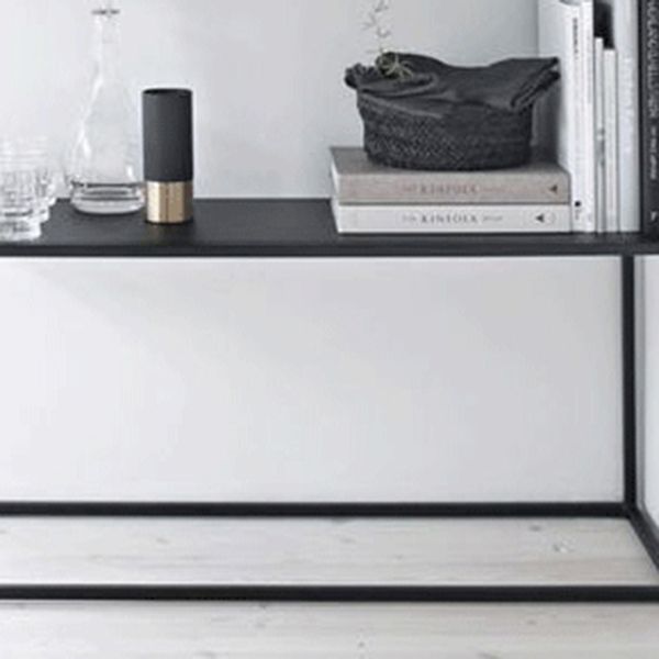 Metal Open Back Bookcase Industrial Etagere Storage Bookshelf