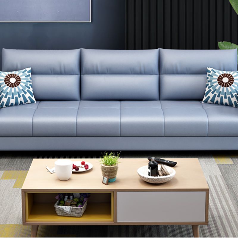 Beige Contemporary Biscuit Back Sofa 33.46"High Pillow Top Arm Sofa Clearhalo 'furn' 'furn_sofas' 'Furniture' 'furniture_sofas' 'Living Room Furniture' 'Sofa' 'sofas' 1200x1200_9ac96070-4ebc-4cd5-8703-f4529c129188