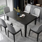 Rectangle Stone Top Dining Table Contemporary Dining Table with 4 Wood Legs Clearhalo ' dining_table' 'Dining Tables & Seating' 'Dining Tables' 'furn' 'furn_dining_table' 'Furniture' 'furniture_dining_table' 'Kitchen & Dining Furniture' 'kitchen&dining_furn' 'kitchen' 'kitchen_dining_table' 1200x1200_9ac9ec11-ece4-46c8-a103-ee92bc614785