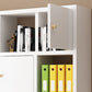 Wood Closed Back Bookshelf Floating Contemporary Bookcase with Shelves