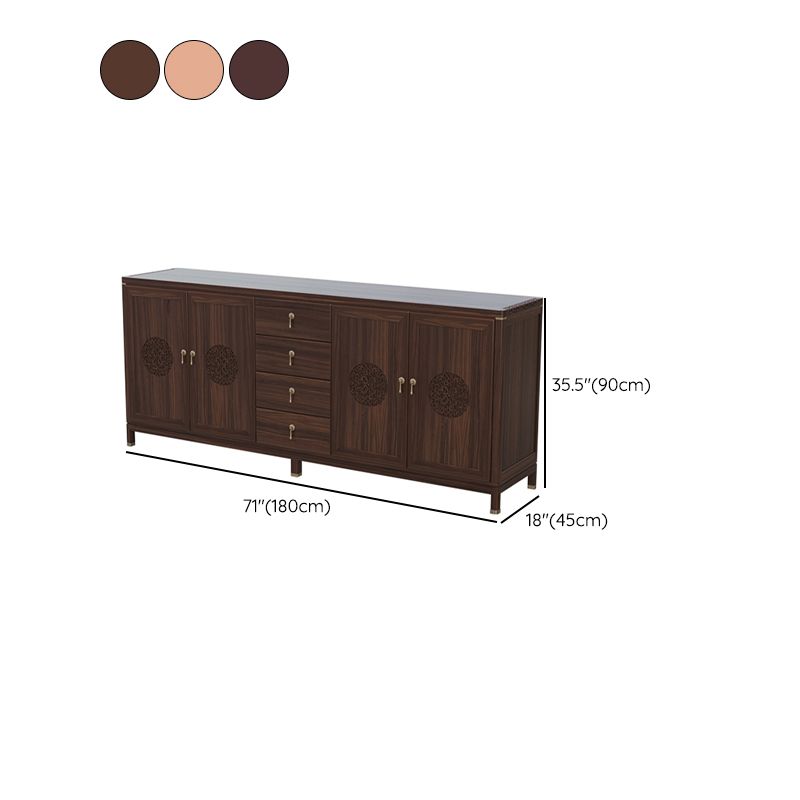 Server a buffet in legno a buffet contemporaneo con cassetti per sala da pranzo