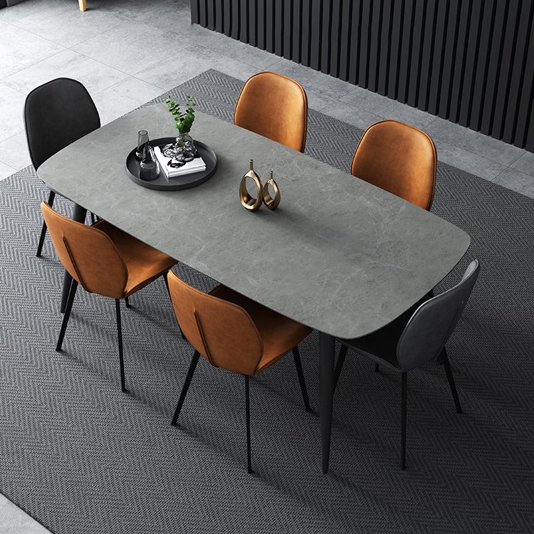 Modern 1/4/7 Pieces Dinette Set with Grey Sintered Stone Top Rectangle Dining Table Set Clearhalo 'Dining Room Sets' 'Dining Tables & Seating' 'dining_room_set' 'furn' 'furn_dining_room_set' 'Furniture' 'furniture_dining_room_set' 'Kitchen & Dining Furniture' 1200x1200_9acb3b42-7a26-4bf3-9960-d93ed3a2c325