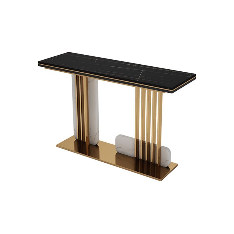 Console rettangolo in marmo glam Tabella 1-scaffale 31,5 "tavolo di accento alto