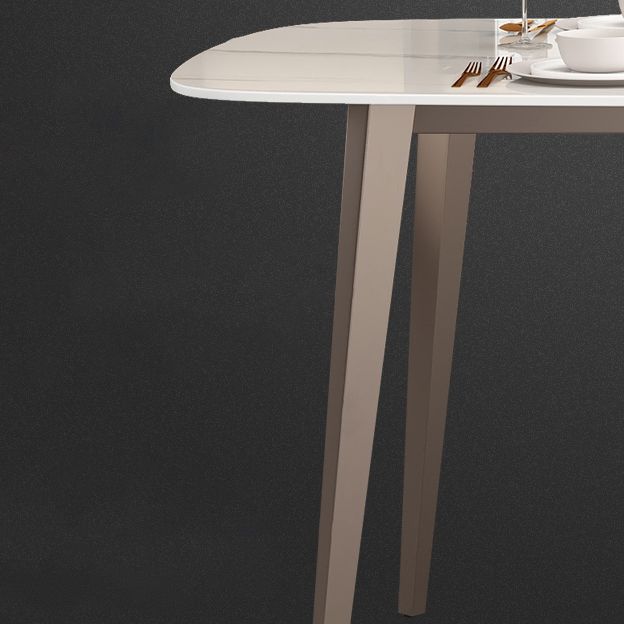 Metal Contemporary Rectangular Dining Table Sintered Stone Table with 4 Legs Clearhalo ' dining_table' 'Dining Tables & Seating' 'Dining Tables' 'furn' 'furn_dining_table' 'Furniture' 'furniture_dining_table' 'Kitchen & Dining Furniture' 'kitchen&dining_furn' 'kitchen' 'kitchen_dining_table' 1200x1200_9acd3ddb-0d21-46c8-87f5-d4dcd019894a