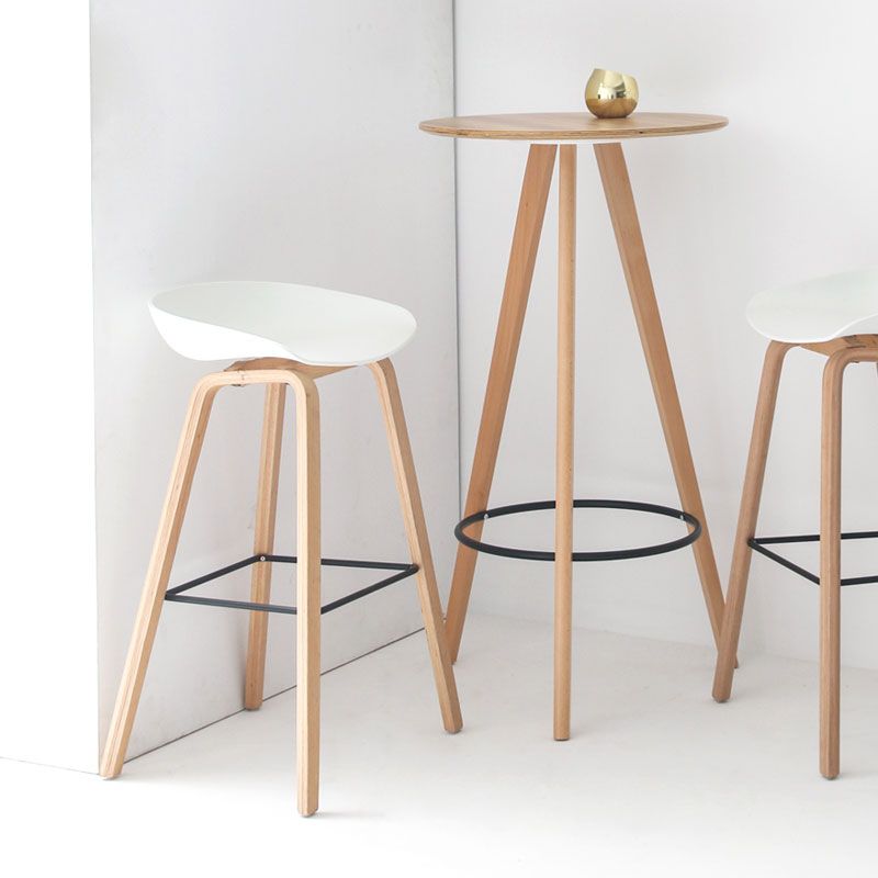 Modern Beech Bar Stool Backrest Bucket Counter Height Stool with Plastic Seat Clearhalo 'Bar Furniture' 'Bar Stools' 'bar_stools' 'furn' 'furn_bar_stools' 'furniture_bar_stools' 'Kitchen & Dining Furniture' 'kitchen&dining_furn' 'kitchen' 'kitchen_furn' Furniture' 1200x1200_9acf86c7-344c-428f-a983-5ff33db1c8ec