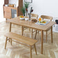 Solid Oak Dining Table Modern Rectangle Dining Table with 4 Natural Finish Legs Clearhalo 'Dining Tables & Seating' 'Dining Tables' 'dining_table' 'furn' 'furn_dining_table' 'Furniture' 'furniture_dining_table' 'Kitchen & Dining Furniture' 'kitchen' 'kitchen_dining_table' 1200x1200_9acff7f6-1695-4ed0-87b6-e0ab237dc0d0