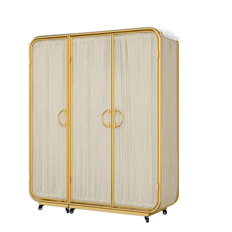 Moderno moderno armadio in metallo abiti da binario armadio armadio con scaffali