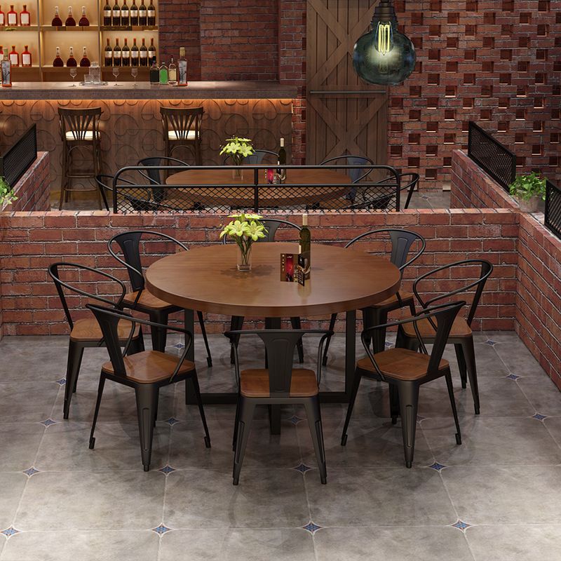1/2/4/9 Pieces Modern Dining Set Solid Wood Round Table with Wooden Chairs Clearhalo 'Dining Room Sets' 'Dining Tables & Seating' 'dining_room_set' 'furn' 'furn_dining_room_set' 'Furniture' 'Kitchen & Dining Furniture' 1200x1200_9ad03ce3-a0a0-47ed-b105-6257e16c8789