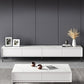 16,5 "H Console TV, bois d'ingénierie 3/4 tiroirs TV Stand en blanc