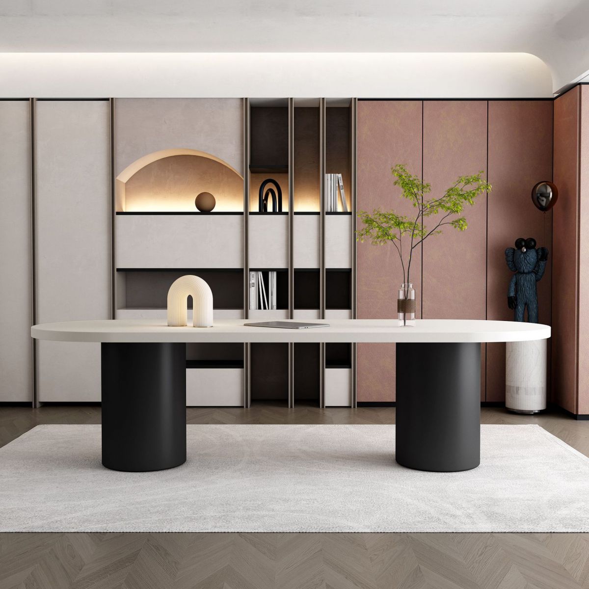 Solid Wood Office Desk Study Room and Office Contemporary Style Writing Desk Clearhalo 'furn' 'furn_office_desk' 'Furniture' 'furniture_office_desk' 'Office Desks' 'Office Furniture' 'office_desk' 1200x1200_9ad1f949-b668-4974-aa9a-07d700ef8c01