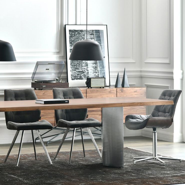 Metal Industrial Rectangular Dining Table Wood Top Table for Kitchen and Dining Room Clearhalo ' dining_table' 'Dining Tables & Seating' 'Dining Tables' 'furn' 'furn_dining_table' 'Furniture' 'furniture_dining_table' 'Kitchen & Dining Furniture' 'kitchen&dining_furn' 'kitchen' 'kitchen_dining_table' 1200x1200_9ad3152a-8aa9-4120-a7d8-4298acc159b4