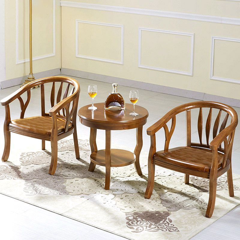 Modern Simple Arm Chair Wooden Frame Arm Dining Chair for Dining Room Clearhalo 'Dining Chairs' 'Dining Tables & Seating' 'dining_chair' 'furn' 'furn_dining_chair' 'Furniture' 'Kitchen & Dining Furniture' 1200x1200_9ad3aa14-ee9c-4572-9450-e3cf7662ff7b