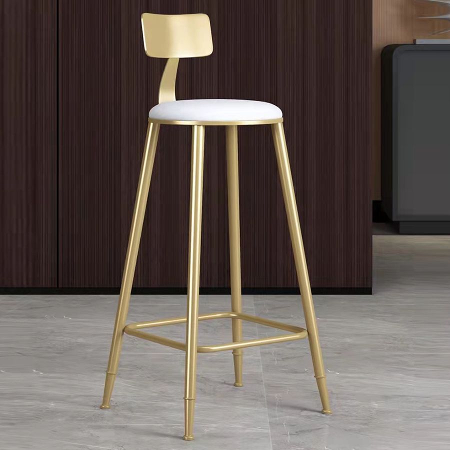 Glam Velvet Low Back Bar Stool Matte Finish Footrest Home Stool Clearhalo 'Bar Furniture' 'Bar Stools' 'bar_stools' 'furn' 'furn_bar_stools' 'Furniture' 'furniture_bar_stools' 'Kitchen & Dining Furniture' 1200x1200_9ad49dae-305b-4fe6-a3a5-d8550b4504a5