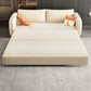 Glam Fabric Sleeper Sofa gestoffeerd Futon Sofa -bed in het wit
