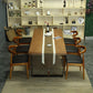 Indoor Industrial Dinette Set 1/2/5/7 Pieces Solid Wood and Metal Table Set Clearhalo 'Dining Room Sets' 'Dining Tables & Seating' 'dining_room_set' 'furn' 'furn_dining_room_set' 'Furniture' 'Kitchen & Dining Furniture' 1200x1200_9ad643f2-1fc3-410d-86df-a4dc014c06fe