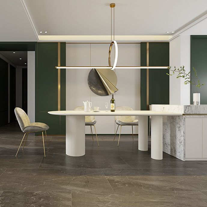Metal Contemporary Free Form Dining Table Sintered Stone Table with 3 Legs Clearhalo 'Dining Tables & Seating' 'Dining Tables' 'dining_table' 'furn' 'furn_dining_table' 'Furniture' 'furniture_dining_table' 'Kitchen & Dining Furniture' 'kitchen' 'kitchen_dining_table' 1200x1200_9ad8dd27-4268-4dfa-b4c1-b280b5c28dde